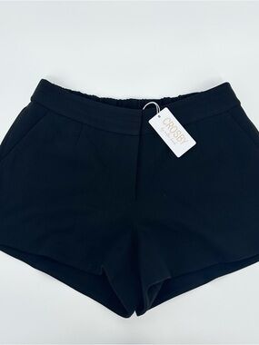 Crosby Mollie Burch Murray Shorts Black Tailored Elastic Waist Chic